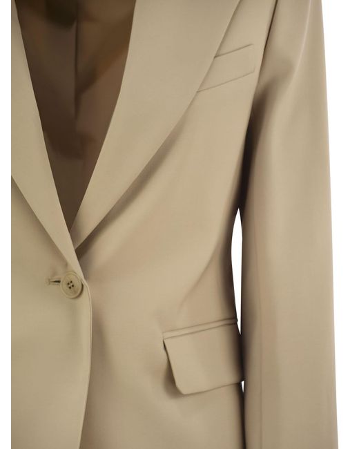 Weekend by Maxmara Lamine Natural Stretch Wool Blazer