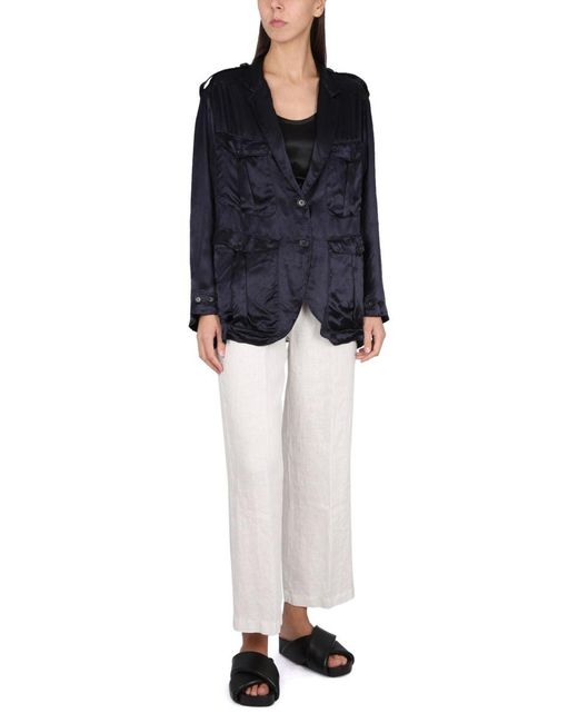 Aspesi Blue Jacket With Pockets