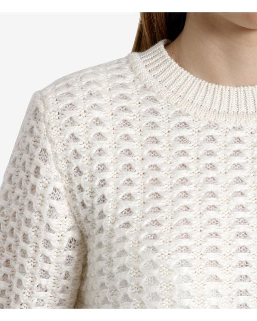 Alberta Ferretti White Pullover Weiß