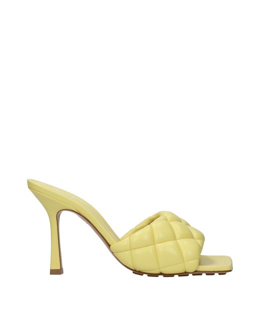 Sandalias Mujeres de cuero amarillo/limón Bottega Veneta de color Yellow