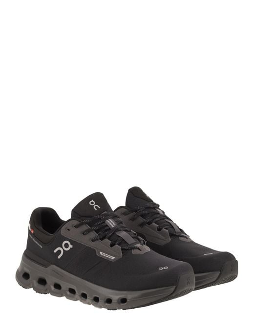 On Shoes Black Cloudrunner 2 Waterproof Sneakers for men