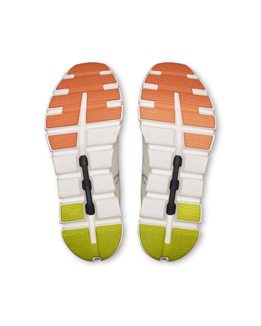 On Shoes White Sneaker Cloud 6 Coast Aloe/Limelight