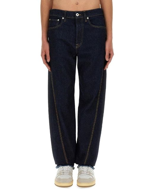 Lanvin Blue Twisted Fit Jeans for men