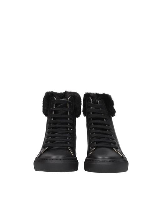 Fabiana Filippi Black Sneakers Donna Pelle Nero