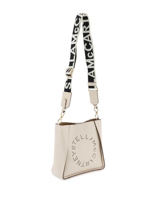 Stella McCartney Natural Crossbody Bag With Perforated Stella Logo