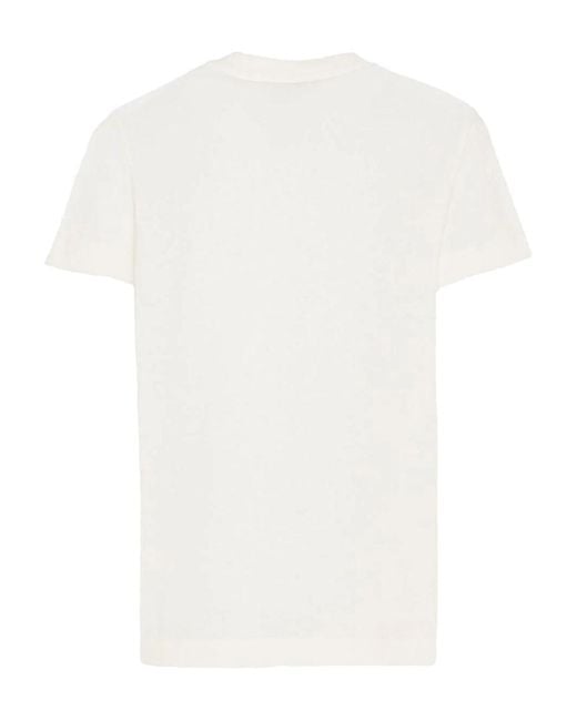 Fendi White T Shirt With Logo