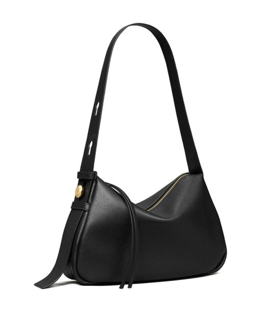 Tory Burch Romy Lederen Schoudertas in het Black