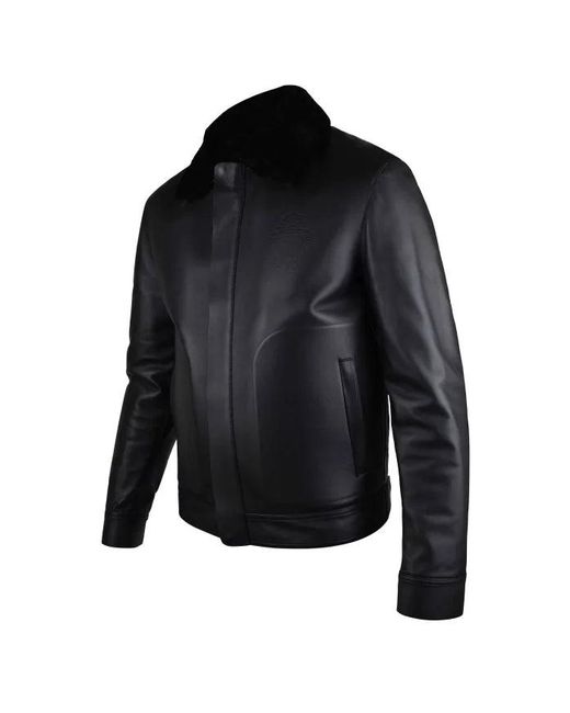 Chaqueta de cuero multimillonario Billionaire de color Black