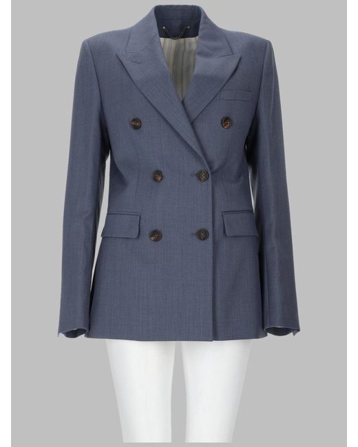 Golden Goose Deluxe Brand Blue Stylish Double Breasted Jacket For
