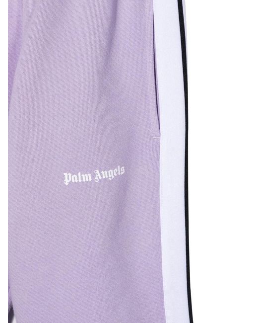 Palm Angels Purple Logo Track Sweat Pant