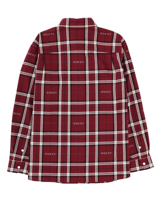 Gucci Red Shirt With Logo for men