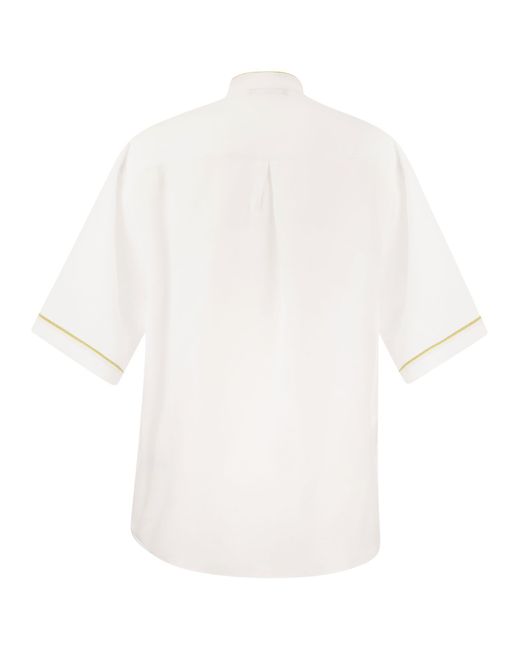 Fabiana Filippi Linnen -shirt in het White