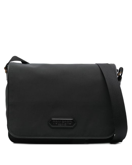 Tom Ford Recycelter Nylon großer Messengerbeutel in Black für Herren