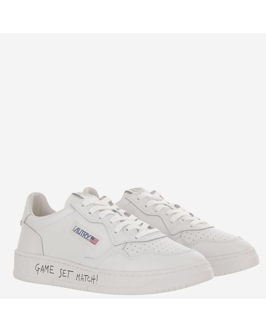 Autry White Leather Sneakers