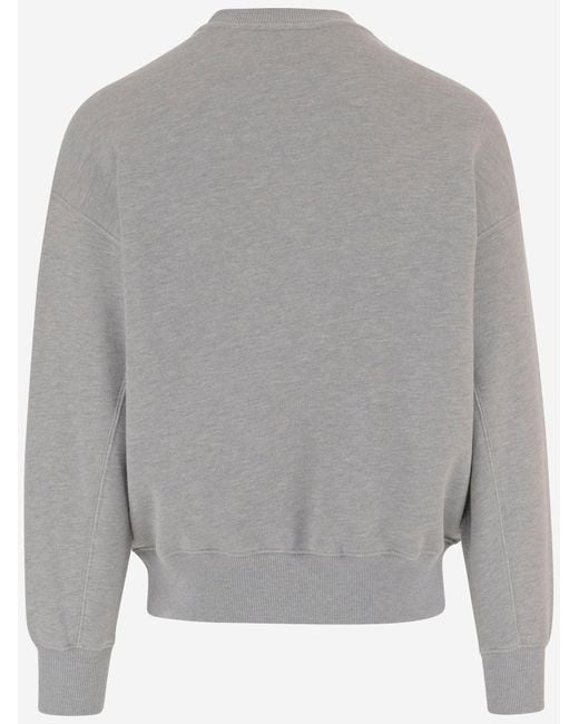 Autry Gray Cotton Sweatshirt With Logo for men