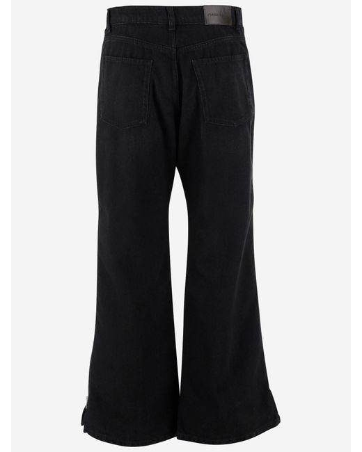 Pinko Katoenen Jeans Met Zijklassen in het Black