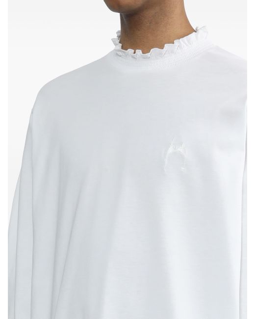 Random Identities White Ls T Shirt With Bra Logo for men