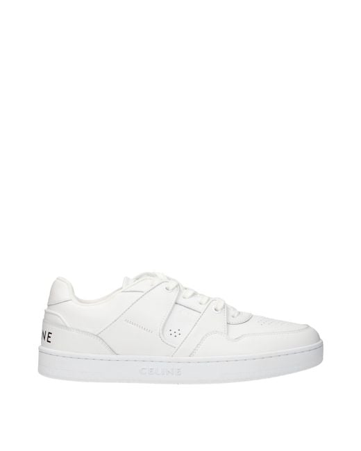 Céline White Sneakers Leather/Optical