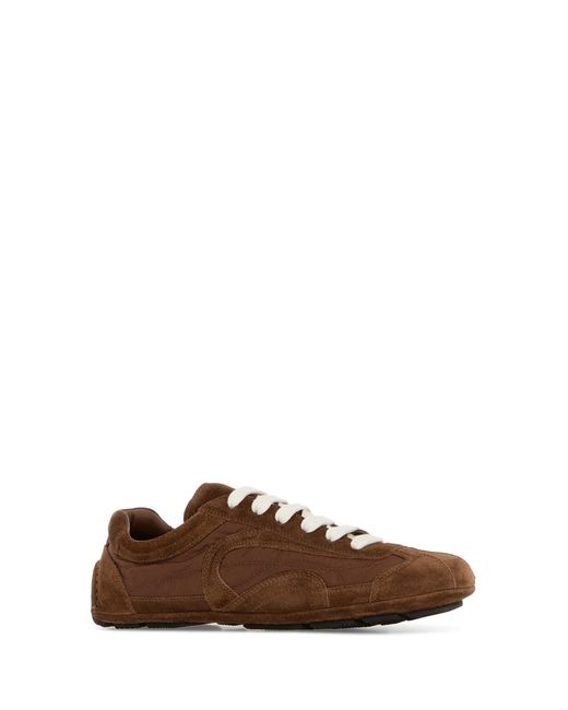 Prada Brown Suede And Re-Nylon Montecarlo Re-Edition 2005 Sneakers