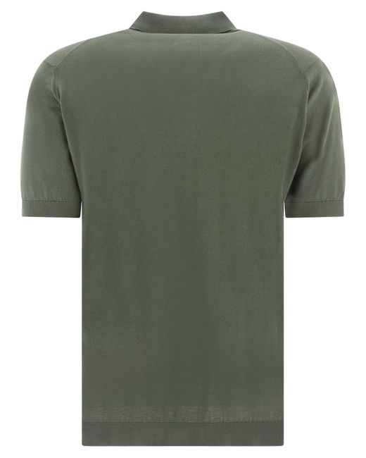 "Adrian" Polo Shirt di John Smedley in Green da Uomo