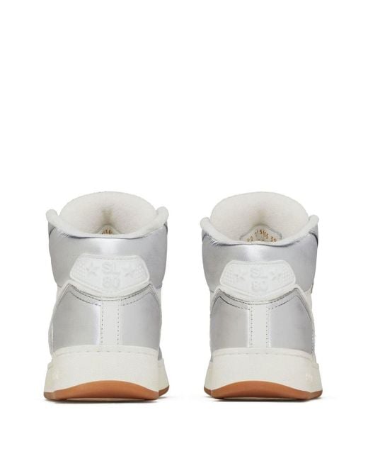 Saint Laurent White Sneakers Mid Top Sl/80