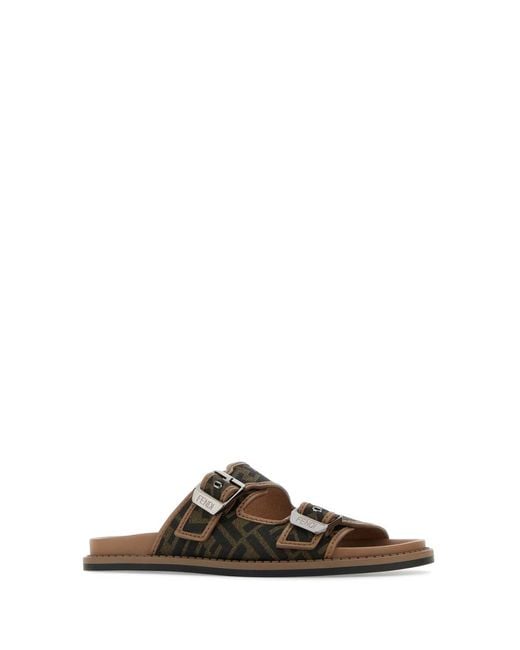 Fendi Brown Feel' Sandals for men