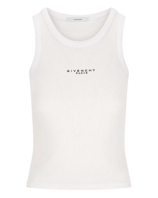 Givenchy Geribbelde Tanktop Met Logo in het White