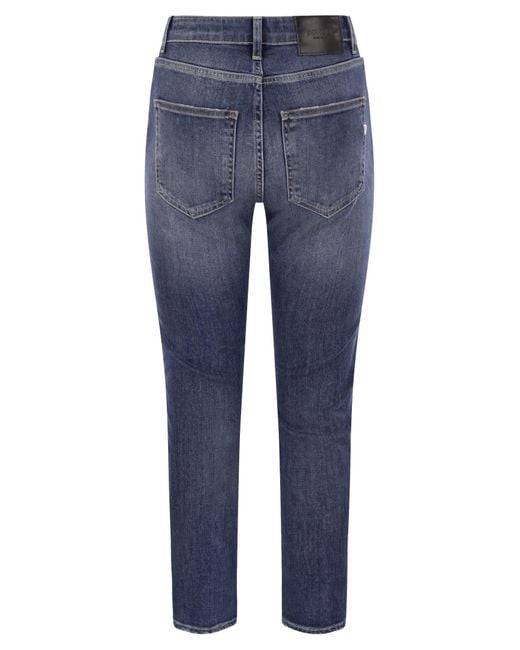 Dondup Blue Cindy Regular Stretch Jeans