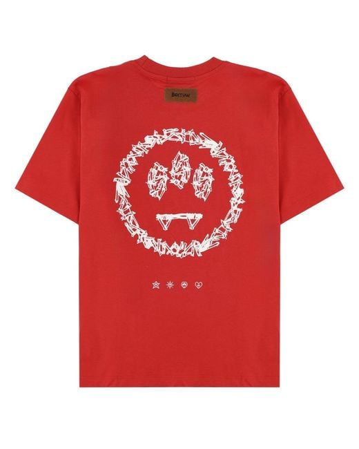 Barrow Red T-Shirt Con Logo E Stampa