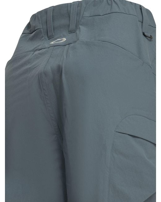 OAKLEY FACTORY TEAM BY BRAIN DEAD Blue "Wide" Cargo Shorts