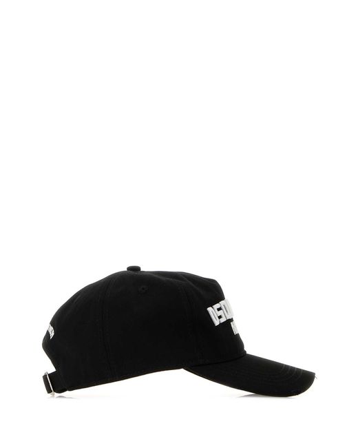 DSquared² Black Cotton Baseball Cap