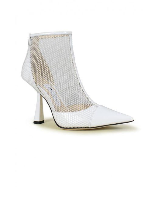 Jimmy Choo White Kix 100 Boots