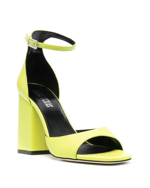 Paris Texas Metallic Fiona Leather Heel Sandals