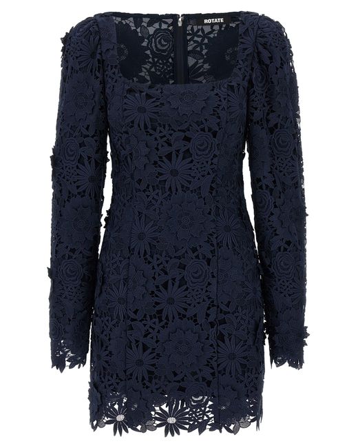 Rotar Birger Christensen '3 D Lace LS Mini' Vestido ROTATE BIRGER CHRISTENSEN de color Blue