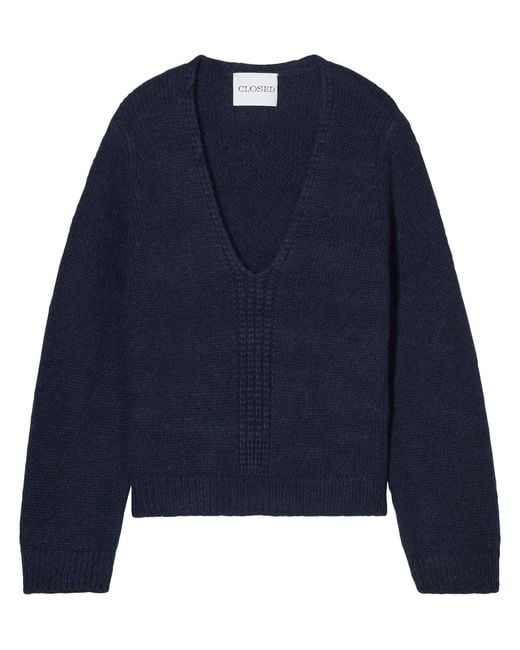 Closed Blue V Neck Knit Clothing