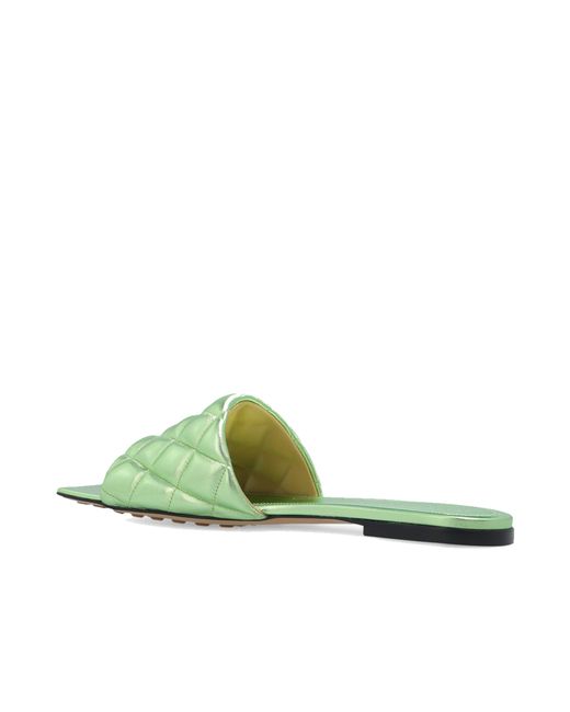 Bottega Veneta Green Sliders