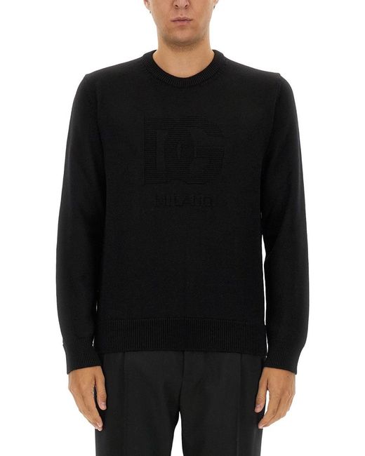 Dolce & Gabbana Black Regular Fit Wool T-Shirt It for men