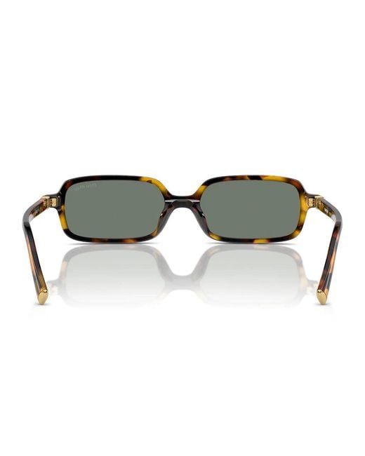 Miu Miu Green Sonnenbrille Mu11 Zs Vau04 M Brauner Honig/Grün-Silber verspiegelte Damen