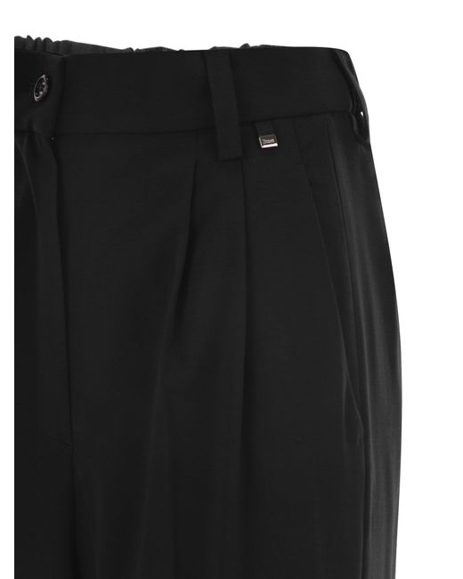 Herno Black Soft Wool Cargo Pants