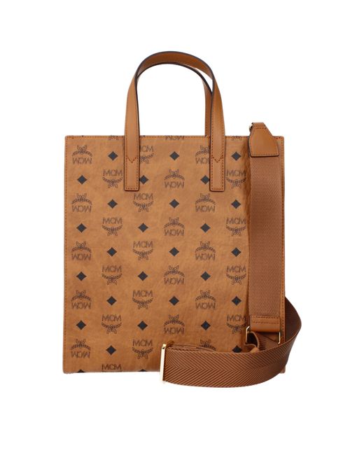 MCM Brown Borse A Mano Uomo Pelle Marrone/Cognac