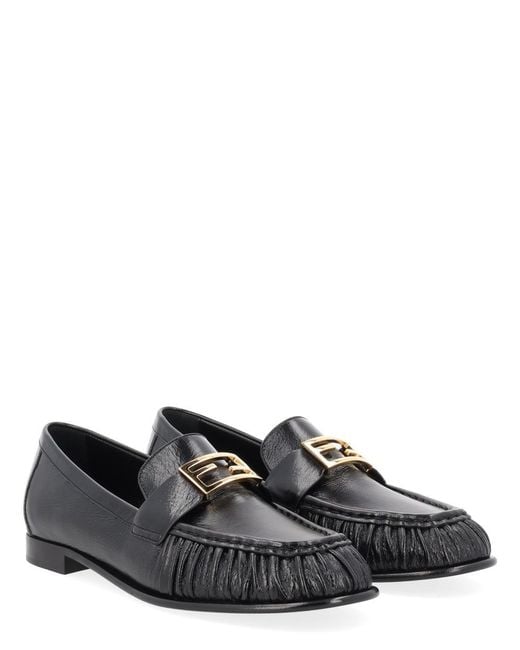 Fendi Black Moccasin "Baguette"
