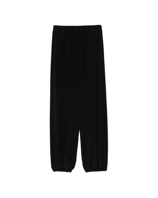 Alysi Black Trousers Silk