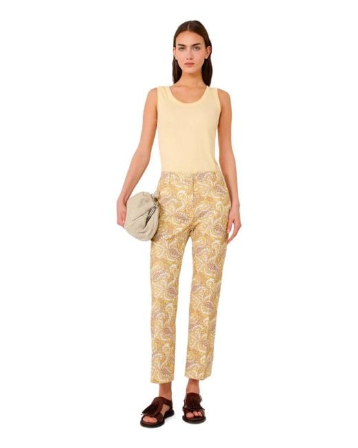 Weekend by Maxmara Yellow Multic Ribbed Top