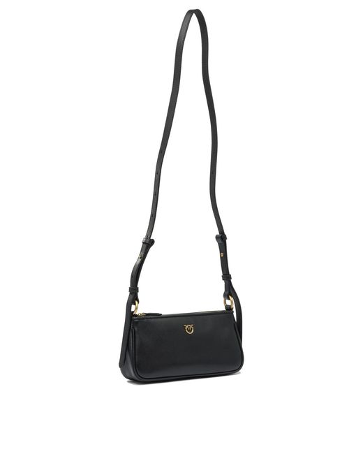 Pinko Black 'Half Moon Baguette' Mini Crossbody Bag