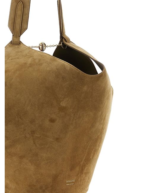 Khaite Brown 'Lotus Small' Shopping Bag