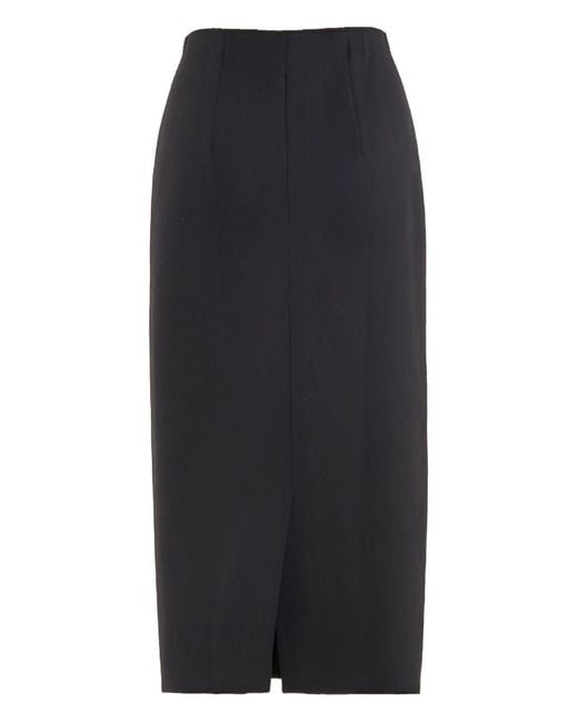 Wolford Black Grace Midi Pencil Skirt