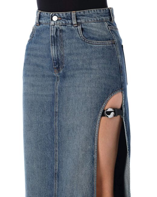 Coperni Kousenband Denim Rok in het Blue