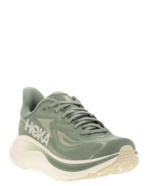 Hoka One One Green Clifton 10 Sneakers for men