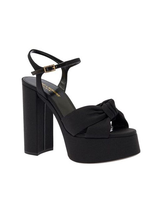 Saint Laurent 95 Node Sandals in het Black