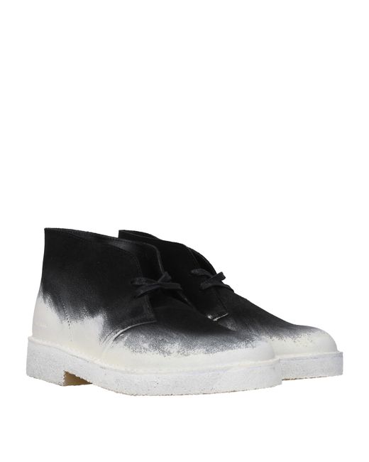 Clarks Black Stivaletti Uomo Camoscio Nero/Gesso for men